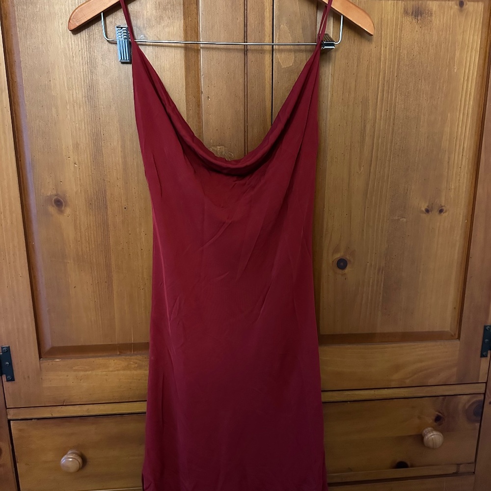 Yiga -Azrouel slinky spaghetti strap, cowl-neck, low-back dress - SZ 2